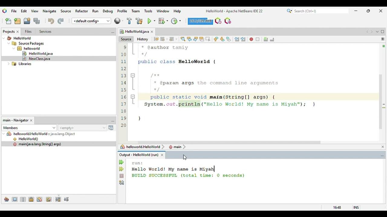 HelloWorld Apache NetBeans IDE 22 2024 09 01 21 40 44 - YouTube