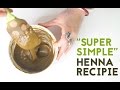 The most super simple henna recipe organic