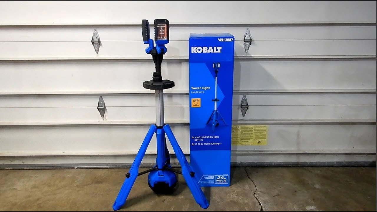 Kobalt 2500-Lumen LED Blue Battery-operated Portable Work Light in