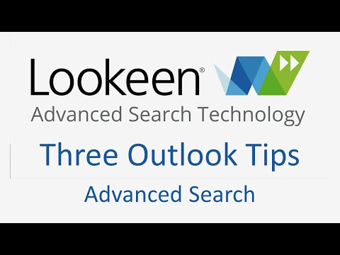 Three Outlook Tips | Lookeen's Advanced Search