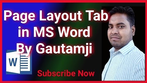 Page Layout Tab In MS Word
