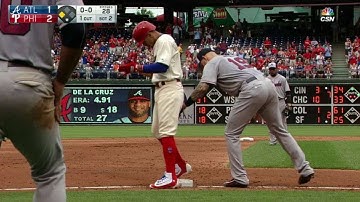 ATL@PHI: Hernandez plates Joseph on a triple to right