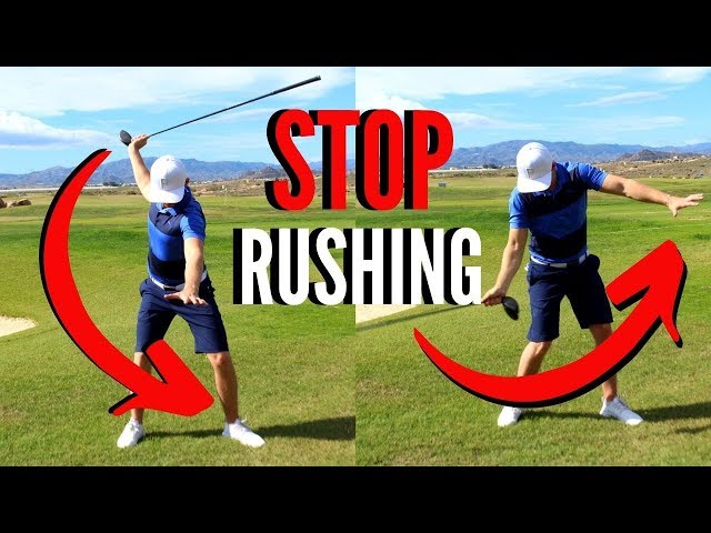 Stop Rushing The Downswing Golf Trick Youtube