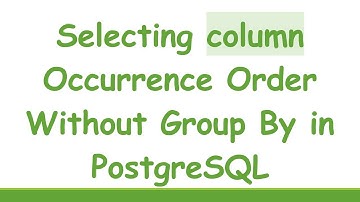 Selecting column Occurrence Order Without Group By in PostgreSQL