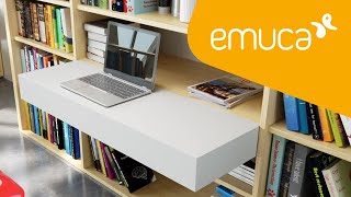 How to mount a pull-out and lift-up Oplà Folding+39 table hidden in a worktop - Emuca