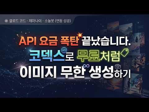 막힌 설정 뚫었습니다. 챗GPT 쓰시면 클로드 코드, 코덱스, 제미나이 CLI에서 이미지 무제한 생성 무료!