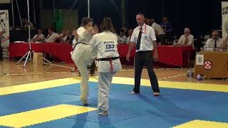 British Karate Kyokushinkai 8th Cup of Europe Diana Cantero v Csenge Szepesi