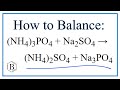 Balancing Chemical Reactions and Ions