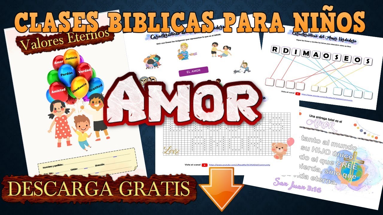 EL AMOR - clases de valores cristianos para niños #VALORESETERNOS ...