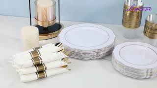 Luxury Wedding Tablescape on a Budget! ✨ Elegant White & Gold Baroque Plates Unboxing