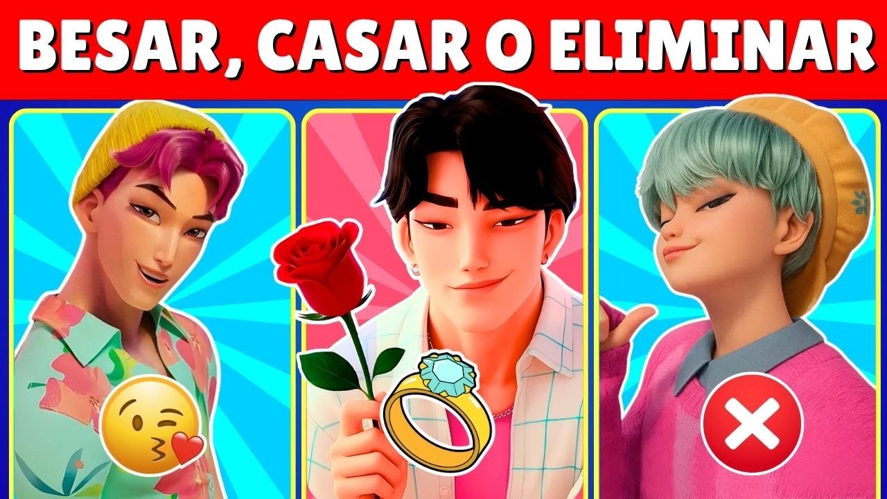 ELIGE 💋💍❌¿BESAR, CASAR o ELIMINAR? LAS GUERRERAS K-POP✨K-Pop Demon ✨ Hunters #huntrix #sajaboys