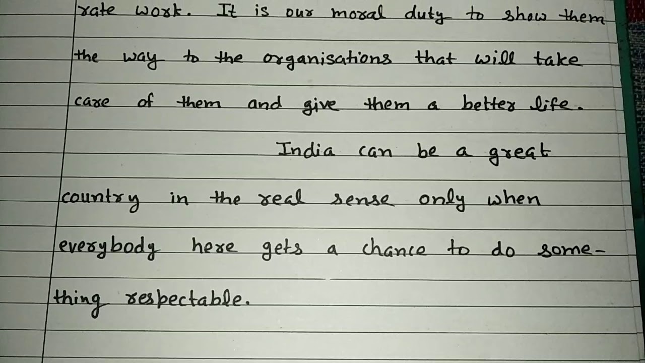 an indian beggar essay class 7