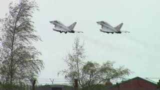 00090 Typhoons take off Coningsby 24.4.18