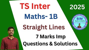 TS Inter Maths 1B Straight Lines | 7 Marks IMP Questions & Solutions | Exam Preparation 2025