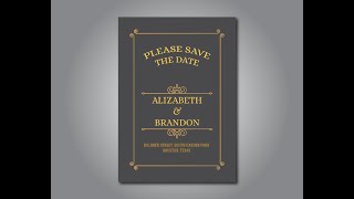 invitation card design in illustrator screenshot 4
