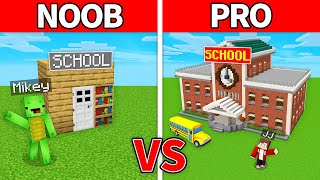 Mikey & JJ - NOOB vs PRO : School Build Challenge in Minecraft (Maizen)