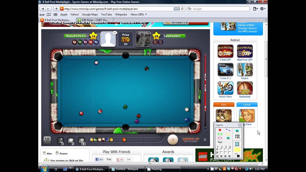 8 ball pool miniclip MB Ruler hack!!!! (PROOF!!!!!!) - YouTube