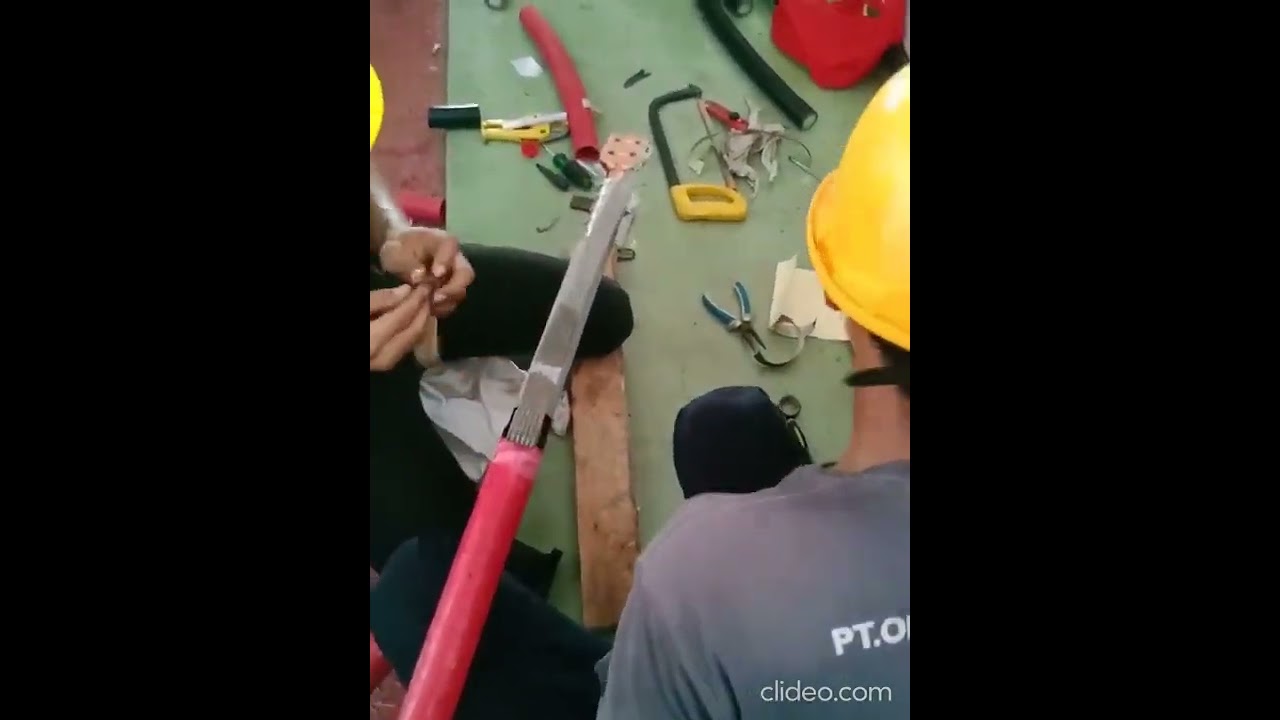 pemasangan terminasi heatshrink incoming cubicle 20kv