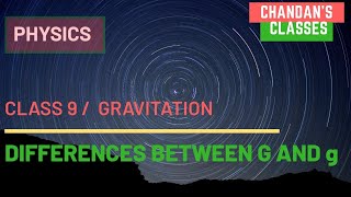 Differences between G and g | class 9