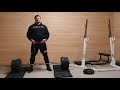Big Z deadlift training in garage