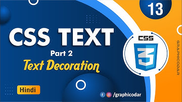 CSS Text Decoration in Hindi | What is text decoration in css | Web designing | Tutorial 13