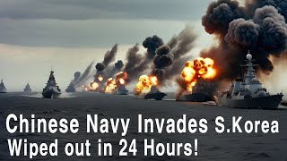 Chinese Navy invades S.Korea! Will be wiped out in 24 hours.(Chinese Inavasion of Korea series1)