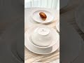16PCS Glazed Stoneware Dinner Set for 4 – White Porcelain Plates &amp; Bowls