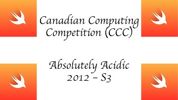CCC (Canadian Computing Competition) - 2012 S3 - Absolutely Acidic - Swift 4 +