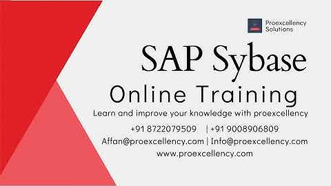 SAP Sybase Online Training: A Comprehensive Guide with proexcellency