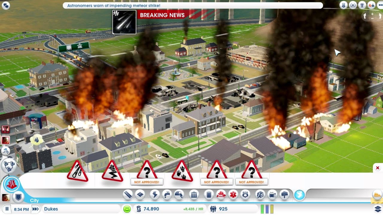 Sim City Disasters: Meteor Strike! - YouTube