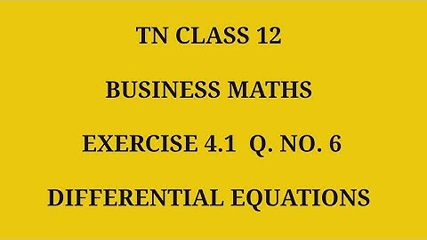 TN 12th Business maths chapter 4 exercise 4.1 question number 6