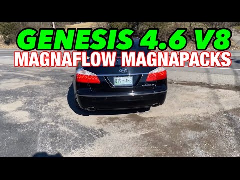 2011 Hyundai Genesis 4 6L V8 TRUE DUAL EXHAUST w/  MAGNAFLOW MAGNAPACKS!