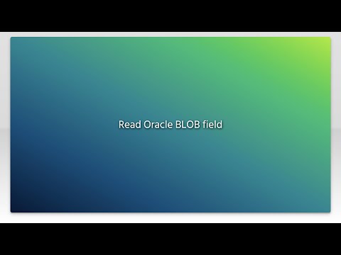 Read Oracle BLOB