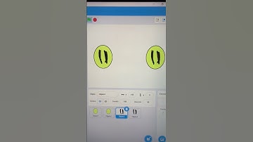 Programamos con Scratch Jr y Scratch de los mayores el movimiento de los ojos mirando a izq y dcha.