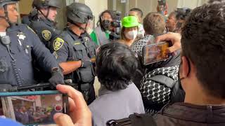 Protesters Heckle Police Dispersing Pro-Palestine Protests on UCLA Campus