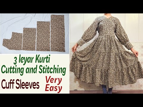 DIY|| Designer Ruffle Dress/Kurti Cutting And Stitching Tutorial In Hindi/  Frill Frock Design DIY - YouTube