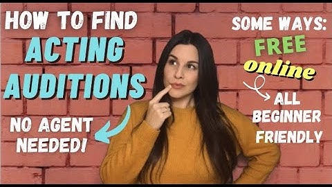 Find acting auditions WITHOUT an agent