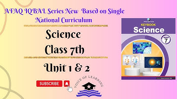 AFAQ Science Class 7 Unit 1 and 2 IQBAL Series New Based on Single National Curriculum