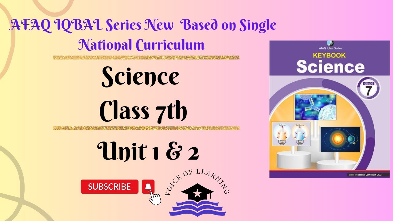 AFAQ Science Class 7 Unit 1 and 2 IQBAL Series New Based on Single ...