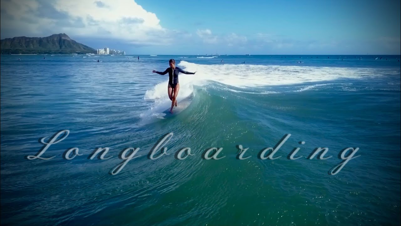 Longboarding Ala Moana Bowls (drone footage) - YouTube