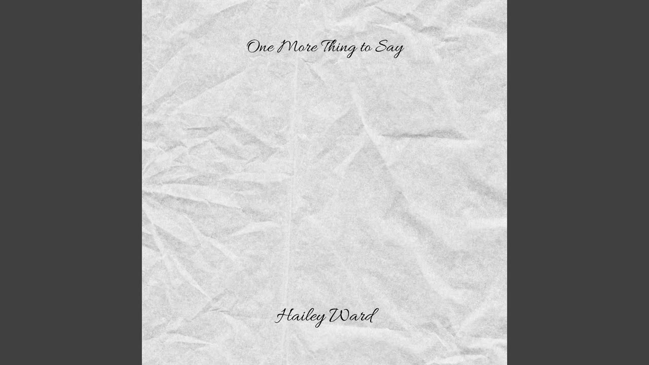 One More Thing To Say bekijken op YouTube One More Thing To Say bekijken op YouTube