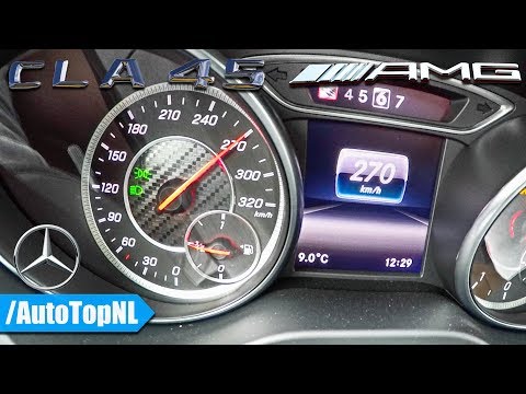 Mercedes CLA 45 AMG 0-270km/h ACCELERATION & TOP SPEED By AutoTopNL