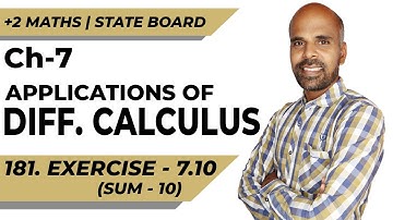 +2 | Ex - 7.10 | Sum No. 10 | Applications of Diff. Calculus | Class 12 | State Board | ram maths
