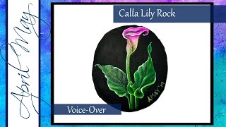 Painting Tutorial #62: How to paint a Calla Lily | Rock Painting
