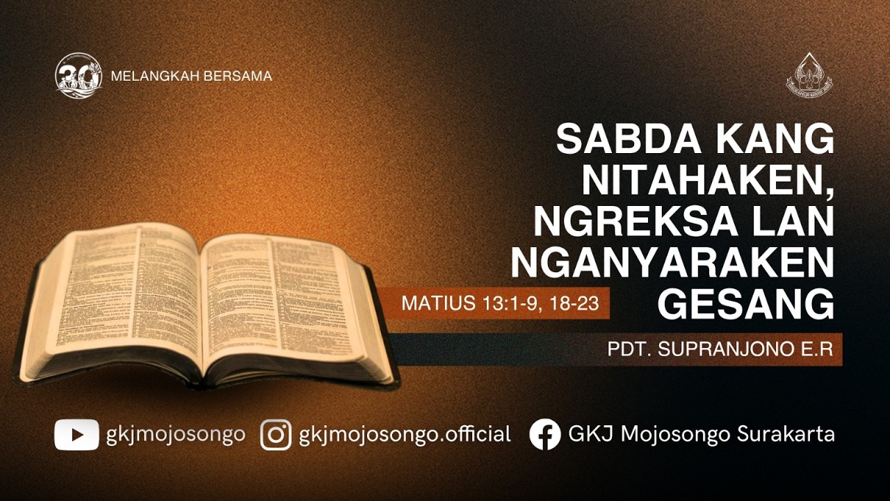 IBADAH MINGGU SORE SAKRAMEN BAPTIS DAN SIDI | 12 JULI  2026 | | GKJ Mojosongo Surakarta