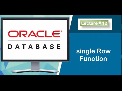 12. Single Row Function | Oracle PL / SQL Tutorial - YouTube