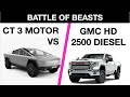 Tesla Cybertruck Vs Diesel Truck: GMC/CHEVY 2500 HD