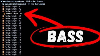 100 One Shot Bass Samples || Free Synth Bass Samples || By F﻿ree sample packs