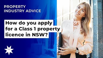 How do you apply for a Class 1 property licence in NSW?