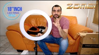 Best 18 inch LED ring light under $90 🚦 Zomei by TechNocion 14,736 views 5 years ago 7 minutes, 19 seconds